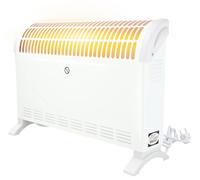 Descon DA-K2000 T Convecteur Thermique Électrique 2000W avec Fonction Turbo, Grille-Pain Radiateur Mobile, 3 Niveaux de Puissance, Thermostat Réglable, Protection Surchauffe, Blanc