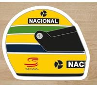 Desconocido Autocollant sticker casque Ayrton Senna 5,5 x 4,5 cm