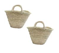 Desconocido Landau de Palma enfant, avec anse courte de Tampico. Panier ou sac de rangement en osier de fibres naturelles. Env. 23 x 20 x 17 cm