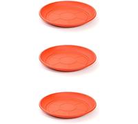 Desconocido Lot de 3 soucoupes pour pots de fleurs en plastique PVC Marron 26 cm