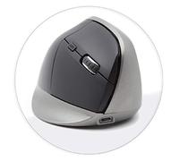 Ordissimo ART0391 Souris verticale optique sans fil 1600 DPI Noir/Gris
