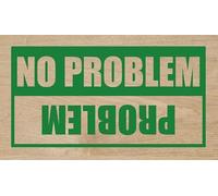 Desconocido Vinyle de coupe autocollant NO Problem - Problem 15 x 8 cm (Vert foncé)