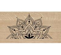 Desconocido Vinyle de découpe autocollant moyen Mandala 20 x 10 cm (Noir)