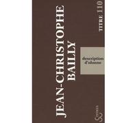 Description d'Olonne - Jean-Christophe Bailly - Bourgois - broché - Roman
