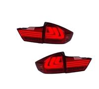 DESDEAQQHH Pour City 2014-2019 ensemble de feux arrière voiture LED automatiques Style mise à niveau Streamer clignotant Cabochon de Feux Arrière(Red one set)