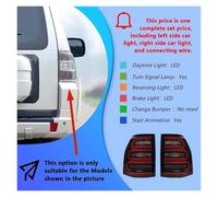 DESDEAQQHH Pour Mitsubishi Pour Pajero V93 V97 2006-2020 Feux Arrière De Voiture Assemblage Mise À Niveau Style Feu Clignotant Dynamique Cabochon de Feux Arrière(Red one set)