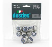 desdes Écrous autobloquants hauts DIN 982 en acier inoxydable A2, écrou hexagonal freiné avec insert en nylon antivibration, haute résistance à la corrosion, dimensions de M3 à M30, lot de 4 à 120