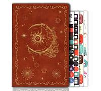 Deselen Agenda 2022-2023 avec autocollants, calendriers A5, planificateurs et organiseurs, fournitures simples pour enseignants non datés, planificateur hebdomadaire et mensuel pour la productivité académique et la définition des objectifs, marron