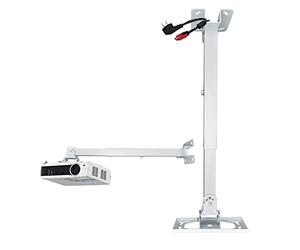 Deselen Support Videoprojecteur Plafond et Support Mural, Montage Facile, Universel Pied Videoprojecteur, pour Videoprojecteur 4K et Mini Projecteur, Max 20 kg, Blanc