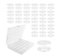 Desenda Lot de 25 bobines universelles en plastique transparent pour machine à coudre Sa156