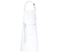DESERMO Lot de 5 tabliers à bavette de qualité supérieure,100x80 cm (Lxl),Tablier de cuisine réglables pour homme et femme,En mélange de coton,Avec grand choix de couleurs,210 g/m² (blanc)