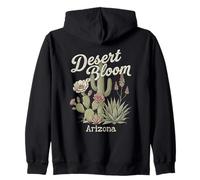 Desert Bloom Arizona Cactus Succulentes Agave Figue de Barbarie Sweat à Capuche