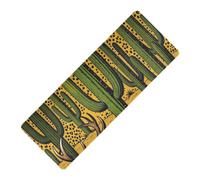Desert Cactus Leopard Vache Skull imprimé tapis de yoga pliable épais 1 mm pour salle de sport antidérapant avec tapis de yoga tapete para ejercicio 180,3 x 66 cm