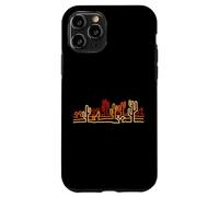 Desert Cactus Minimaliste Retro Orange Line Art Wild West Coque pour iPhone 11 Pro