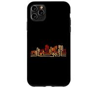 Desert Cactus Minimaliste Retro Orange Line Art Wild West Coque pour iPhone 11 Pro Max