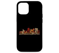 Desert Cactus Minimaliste Retro Orange Line Art Wild West Coque pour iPhone 12/12 Pro