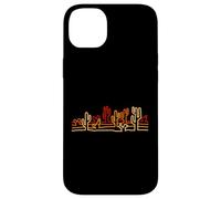 Desert Cactus Minimaliste Retro Orange Line Art Wild West Coque pour iPhone 14 Plus