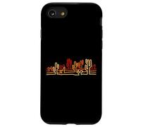 Desert Cactus Minimaliste Retro Orange Line Art Wild West Coque pour iPhone SE (2020) / 7/8