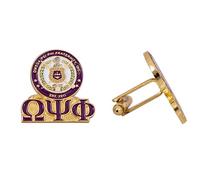 Desert Cactus Omega Psi Phi Boutons de manchette OPP Omega Man D9 Divine 9 Fraternité Grecque Tenue formelle Blazer Veste (Boutons de manchette - B), Standard, Métal, Sans pierre précieuse