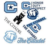 Desert Cactus The Citadel Military College of South Carolina Bulldogs Autocollant vinyle pour ordinateur portable, bouteille d'eau, voiture, scrapbooking feuille T2 (type 2-2)