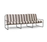Desert Canapé d'extérieur 3 places Structure Noir Stripe Ferm Living - 5704723302650