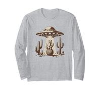 Desert Cats Retro années 90 Western Vintage Ufo Cowboy Cat Wild Manche Longue