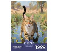 Désert Chinois 1000 Piece Puzzle Games for Adults Challenging & Brainteasing Jigsaw Puzzle Pets Mignons Home Decoration for The Whole Family 70x50cm/1000pcs