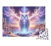 Désert Cosmique hibouille 1000 Pièces Puzzle pour Adultes Papier Recy nti-Stress Difficile pour Experts Stimuler l'esprit sans Reflets 38x26cm/1000pcs