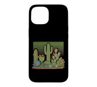 Désert de Cactus, Design rétro, rétro et Naturel Coque pour iPhone 15
