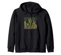 Désert de Cactus, Design rétro, rétro et Naturel Sweat à Capuche