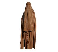 Desert Dress Authentic Burka afghaniste Burka pour femme noir, bleu, rouge, marron, blanc Jilbab Abaya Afghanistan Taliban Voile Niqab - Taille libre - Marron - One Size