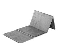 Desert Dress Tapis de prière de luxe pour siège de prière musulmane - Pour voyage musulman - Doux - Support médical pour Makkah Coran - Poche Islam FBA (Gris)