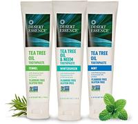 Desert Essence - Dentifrice à l'Huile de Théier + Fenouil/Menthe/Margousier à Feuilles de Frêne Wintergreen - Pack Trio - 3 x 176g