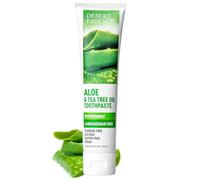 Desert Essence - Dentifrice sans carraghénane à l'huile d'arbre à thé et à l'aloe vera - Menthe poivrée - 177,2 g.