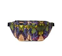 Desert Grapes Grand sac banane à bandoulière - Cadeau pour profiter du sport, des festivals, de l'entraînement, des voyages, de la course à pied - Noir, taille unique, Noir/blanc, One Size