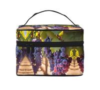 Desert Grapes Trousse de maquillage de voyage pour femme Grande capacité (22,9 x 16,5 x 15,7 cm) Grande trousse de maquillage pour filles Sac de rangement