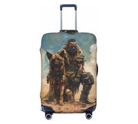 Desert Man Shepherd Dog Housses de bagage de voyage élastiques 45,7 à 81,3 cm, noir, S