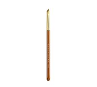 Desert Oak Series Pinceau eyeliner coudé de précision - Poils en nylon ultra fins pour des lignes de gel/liquide/poudre tranchantes, travail de détail et serré, poignée Bubinga et virole en laiton (CM