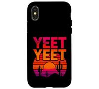 Désert rétro au Coucher du Soleil à la Fois Amusant Coque pour iPhone X/XS