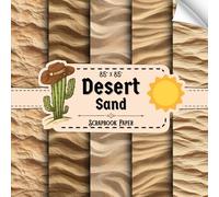 Desert Sand Scrapbook Paper: 20 Double Sided Sheets, Dune Texture for Collage, Wrapping, Decoupage, Origami, & More