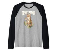 Desert Seeker Adventure Coyote Explorer Wild West Vibes Manche Raglan