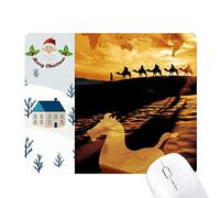 désert sur la voie de la feuille de route de la soie. cadeau de noël maison tapis de souris