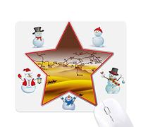désert sur la voie de la feuille de route de la soie le bonhomme de neige étoile tapis de souris
