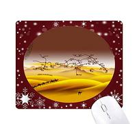 désert sur la voie de la feuille de route de la soie tapis de souris en hiver flocon de neige