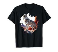 Desert Wolf Wilderness Wildlife Western Nature Scene T-Shirt