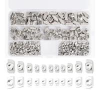 DesertBoy 170 Pièces Écrous Kit T-Slot Écrous en Acier au Carbone Revêtu de Nickel M4 M5 M6 M8