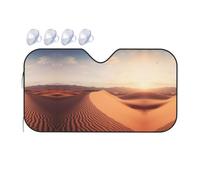Deserts Petit pare-soleil imprimé pour pare-brise avant de voiture - Refroidissement rapide 15 ℃