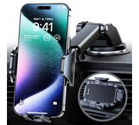 DesertWest Support de téléphone universel pour tableau de bord de voiture, pare-brise et grille d'aération compatible avec iPhone 14 Pro Max 13 12 11 X XS 8 7, Galaxy S23 S22 et tous les téléphones