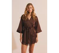 Deshabillé satiné détails en dentelle - Desire - S - Roux - Femme - Etam