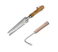 Désherbeur À Lame De Scie en Acier Inoxydable 1 Pièce avec Désherbeur À Crochet en Acier Inoxydable 1 Pièce, Désherbeur Manuel, Désherbeur De Jardin, Adapté Au Jardin, Aux Parterres De Fleurs